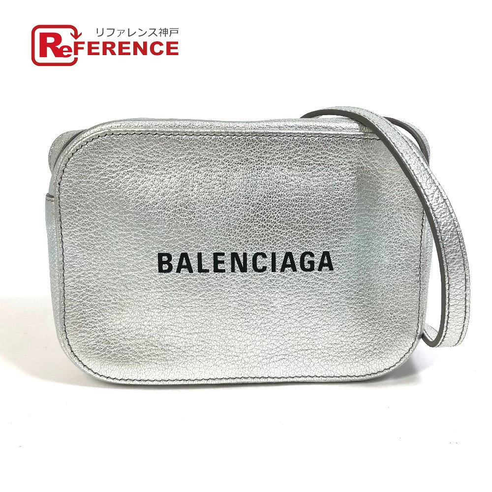 Balenciaga Camera Bag Shoulder Leather Silver